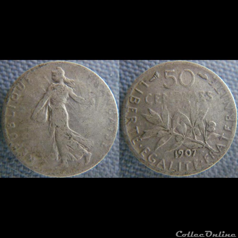 monnaie france moderne 50 centimes 1907