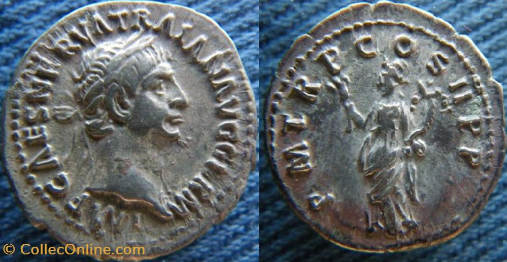 monnaies antiquite av jc ap romaines republicaines imperiales trajan denier