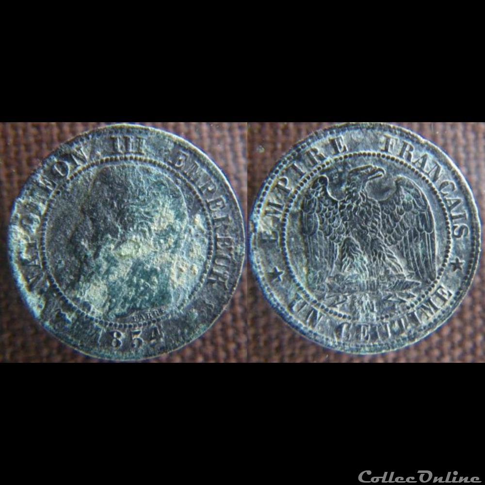 monnaie france moderne 1 centime 1854 ma