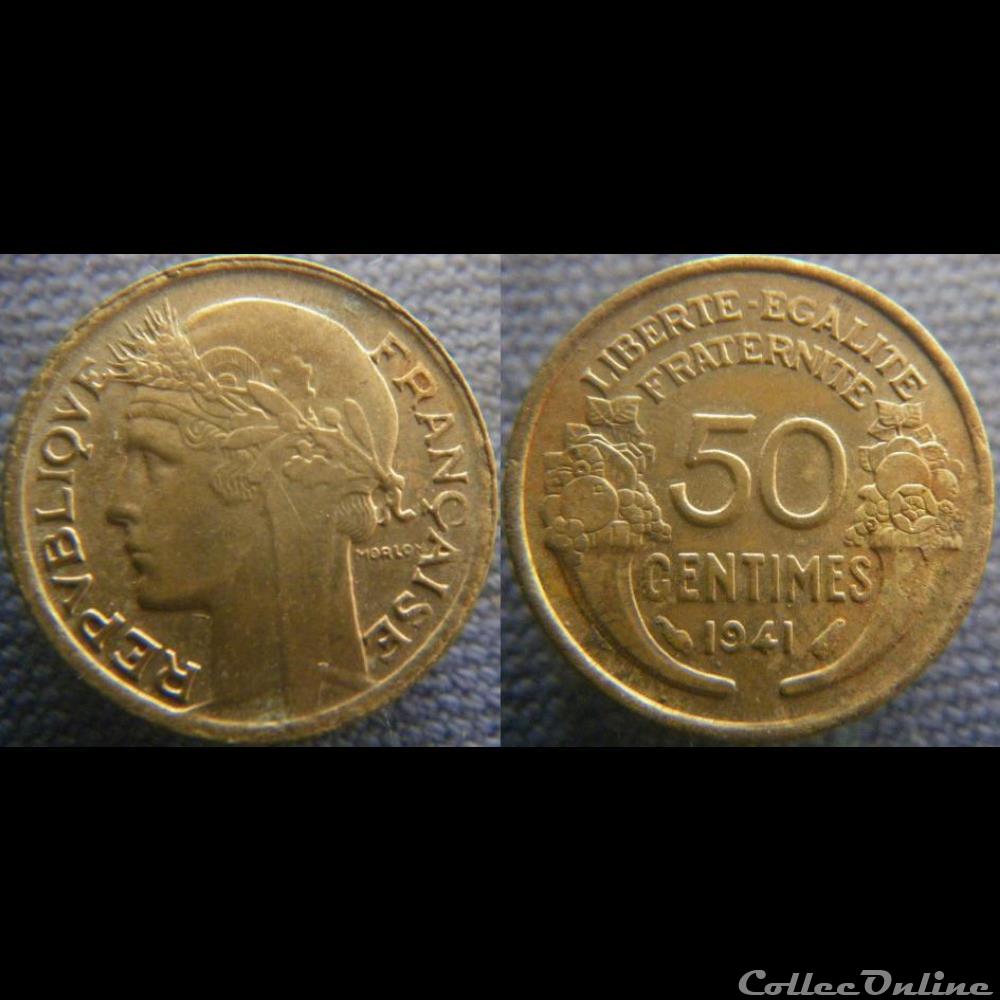 50 centimes 1941 monnaie france moderne 50 centimes 1941