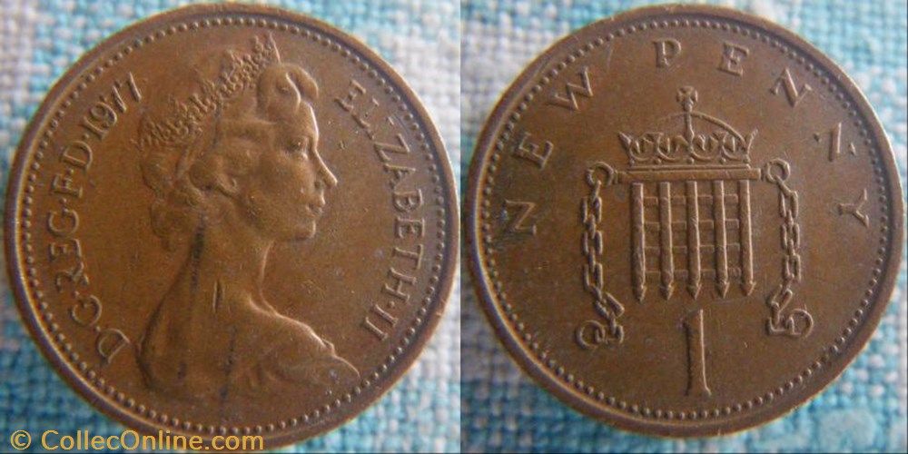 monnaie monde royaume uni 1 new penny 1977
