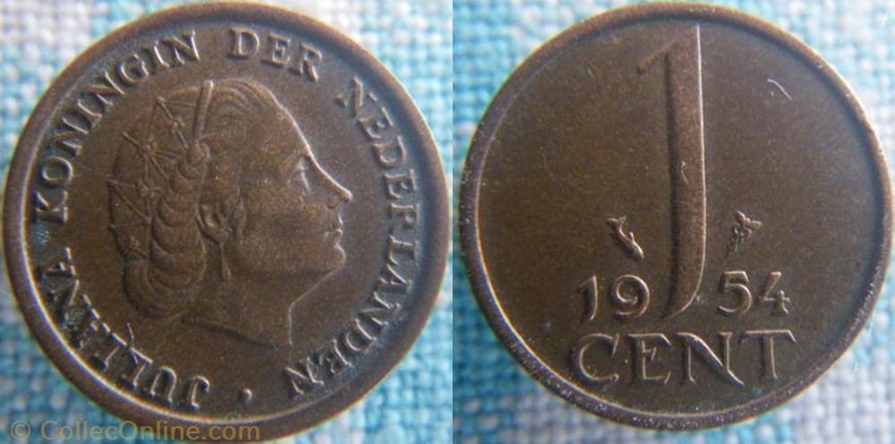 1 Cent 1954 monnaie monde pay ba 1 cent 1954