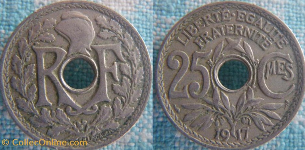 25 Centimes 1917 monnaie france a moderne 25 centimes 1917