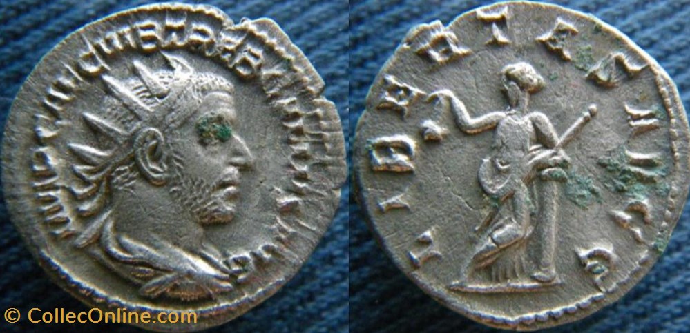 monnaies antiquite av jc ap romaines republicaines imperiales trebonien galle antoninien