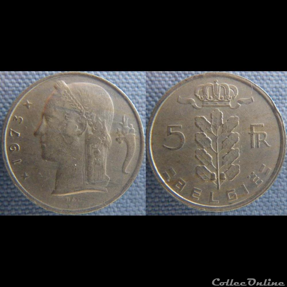 5 Francs 1973 fl monnaie monde belgique 5 francs 1973 fl