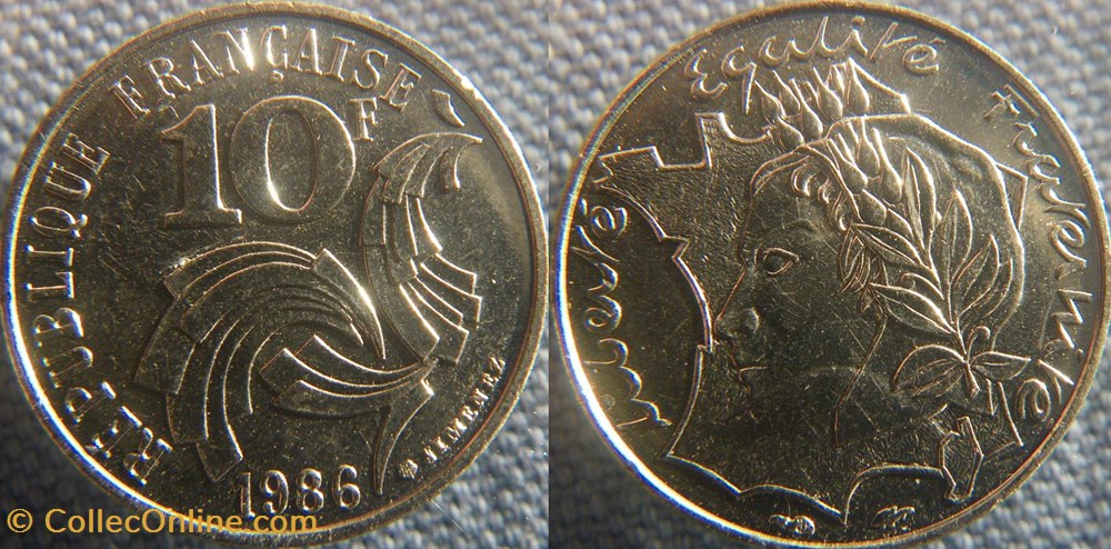 10 Francs 1986 Jimenez monnaie france moderne 10 francs 1986 jimenez