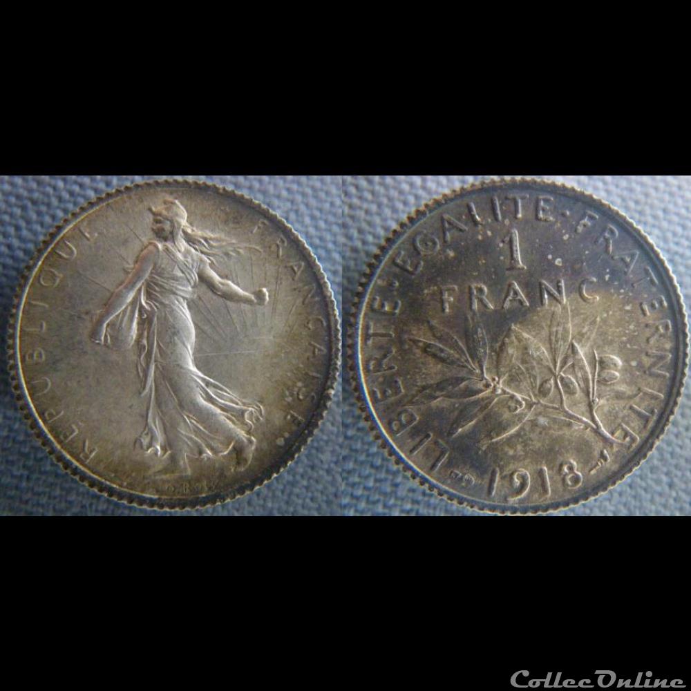 1 Franc 1918 monnaie france moderne 1 franc 1918