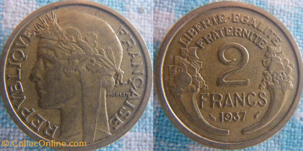 2 Francs 1937 monnaie france moderne 2 francs 1937