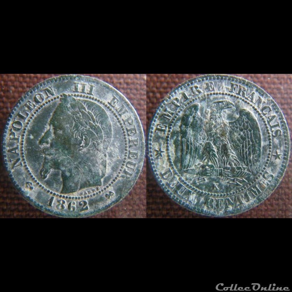 2 Centimes 1862 K monnaie france moderne 2 centimes 1862 k