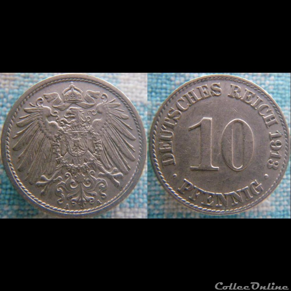 10 pfennig 1913 A monnaie monde allemagne 10 pfennig 1913 a