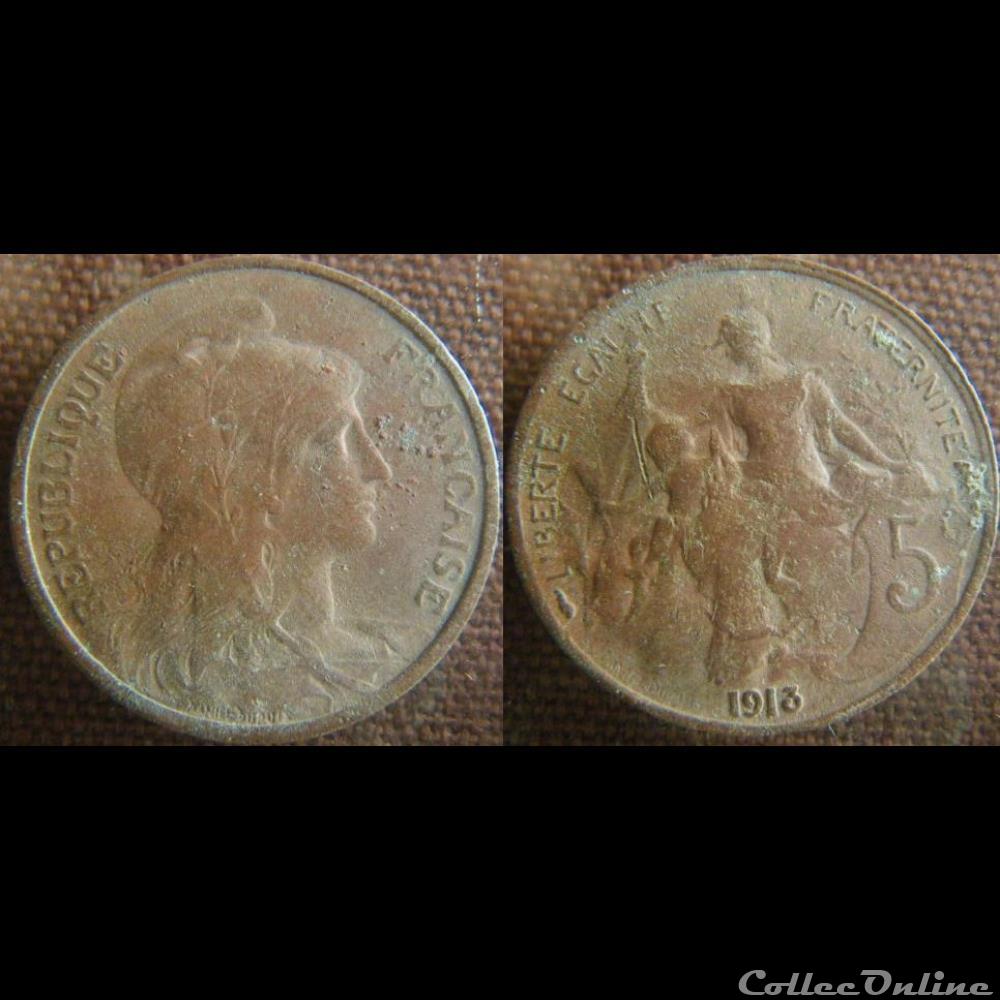 5 Centimes 1913 monnaie france moderne 5 centimes 1913