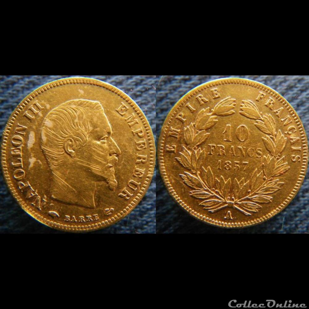 10 Francs 1857 A monnaie france moderne 10 francs 1857 a