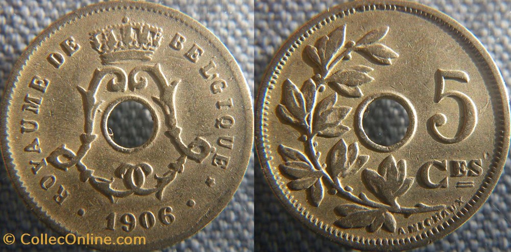 5 Centimes 1906 FR monnaie monde belgique 5 centimes 1906 fr