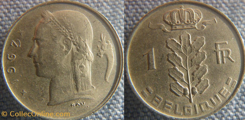 1 Franc 1967 fr monnaie monde belgique 1 franc 1967 fr