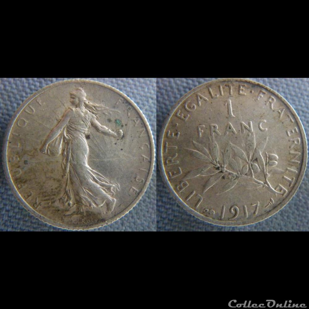 1 Franc 1917 monnaie france moderne 1 franc 1917