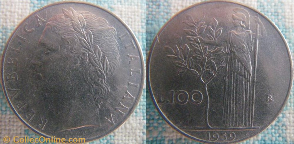 100 Lire 1959 monnaie monde italie 100 lire 1959