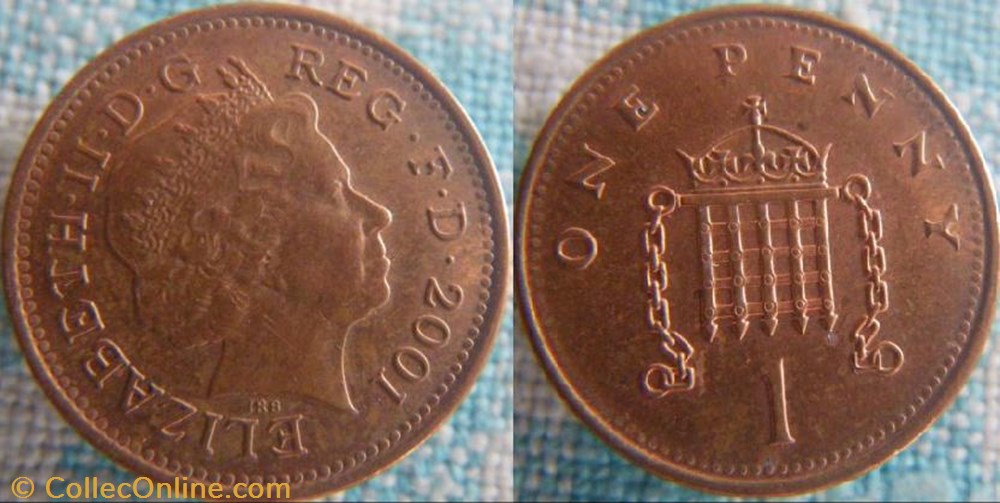 1 Penny 2001 monnaie monde royaume uni 1 penny 2001
