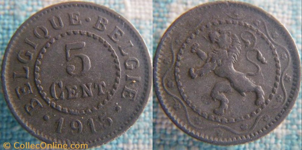5 Centimes 1915 monnaie monde belgique 5 centimes 1915