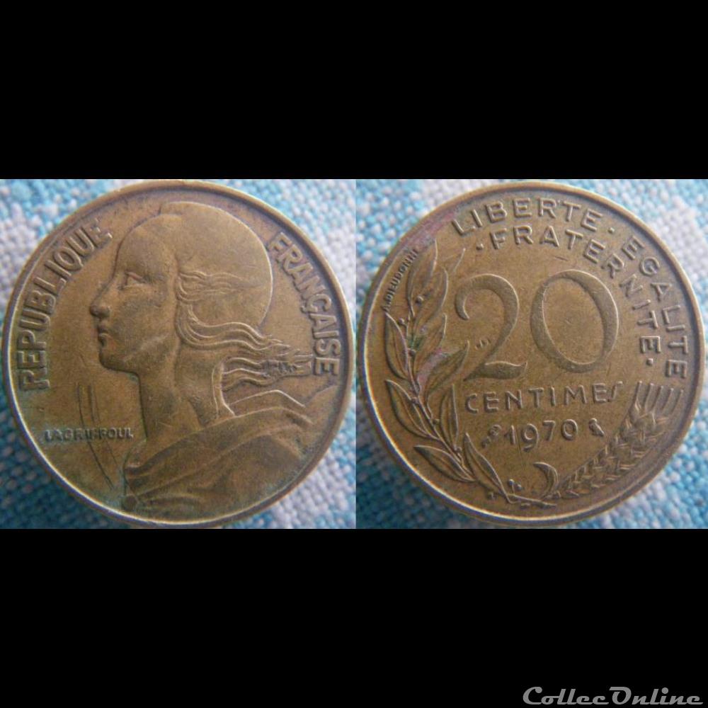 20 Centimes 1970 monnaie france a moderne 20 centimes 1970