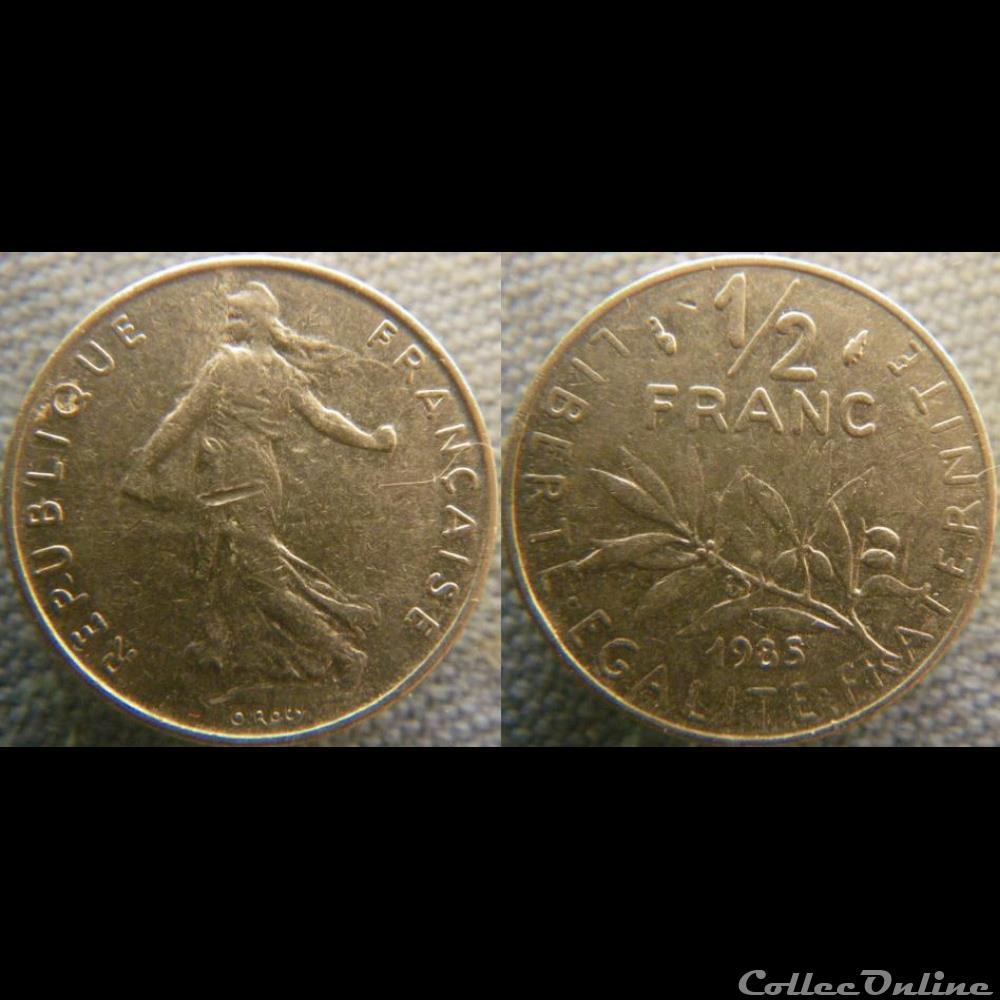 Demi Franc 1985 monnaie france moderne demi franc 1985