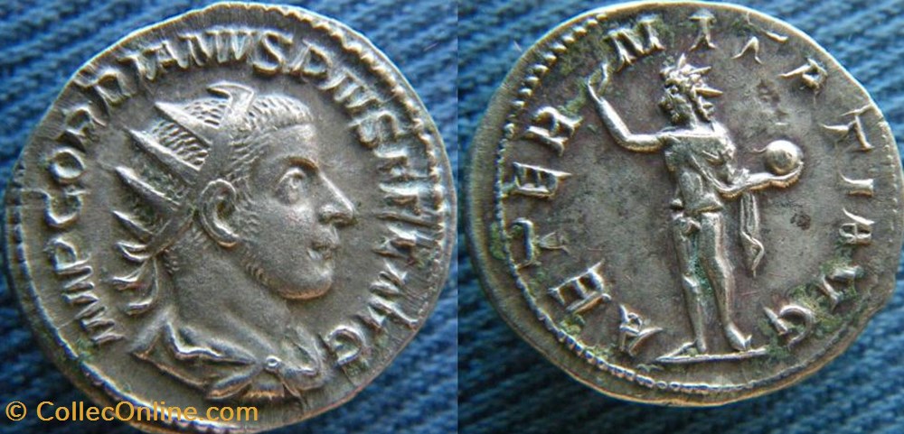 monnaies antiquite av jc ap romaines republicaines imperiales gordien iii le pieux antoninien