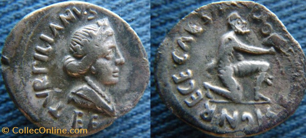 Auguste Denier monnaies antiquite av jc ap romaines republicaines imperiales auguste denier
