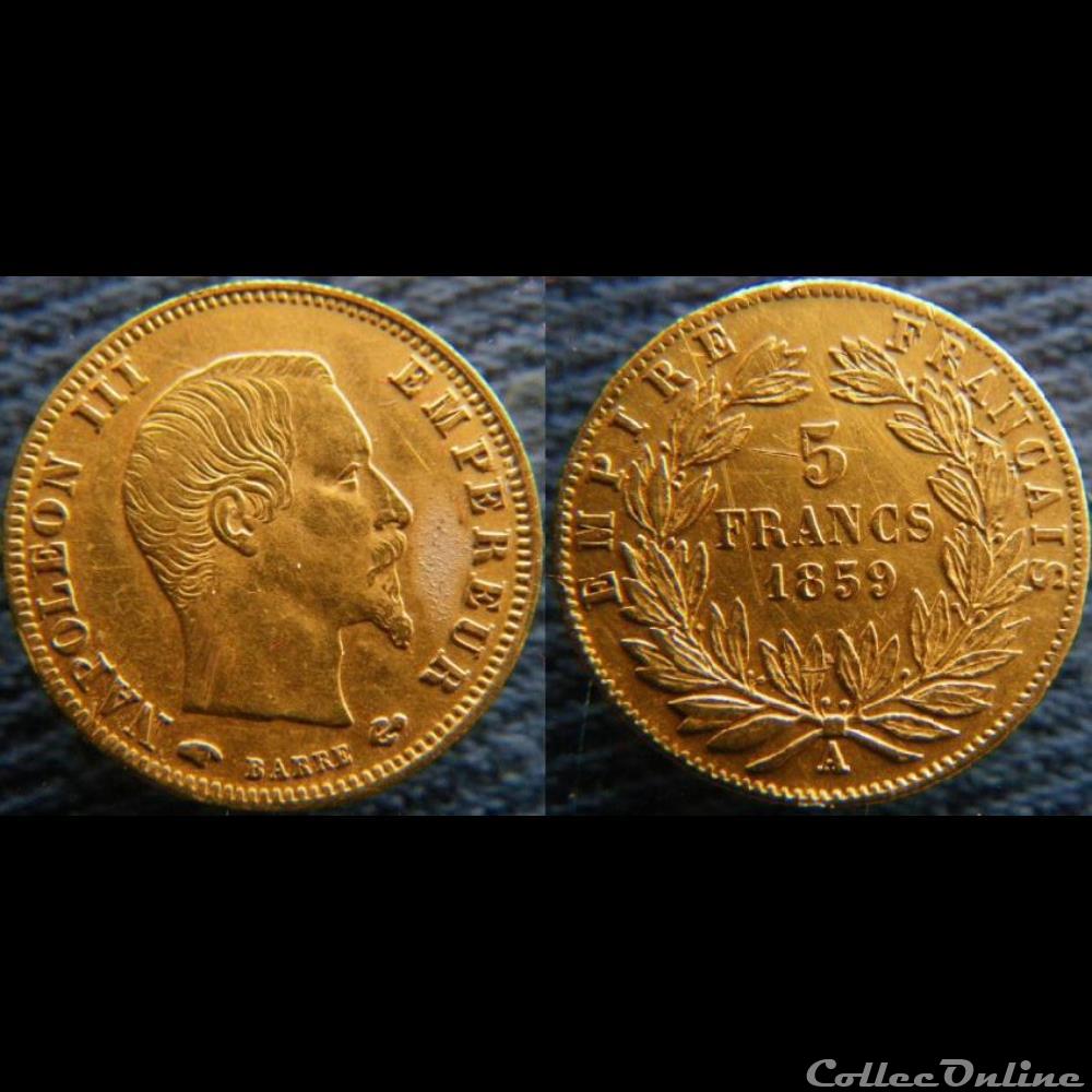 5 Francs 1859 A monnaie france moderne 5 francs 1859 a