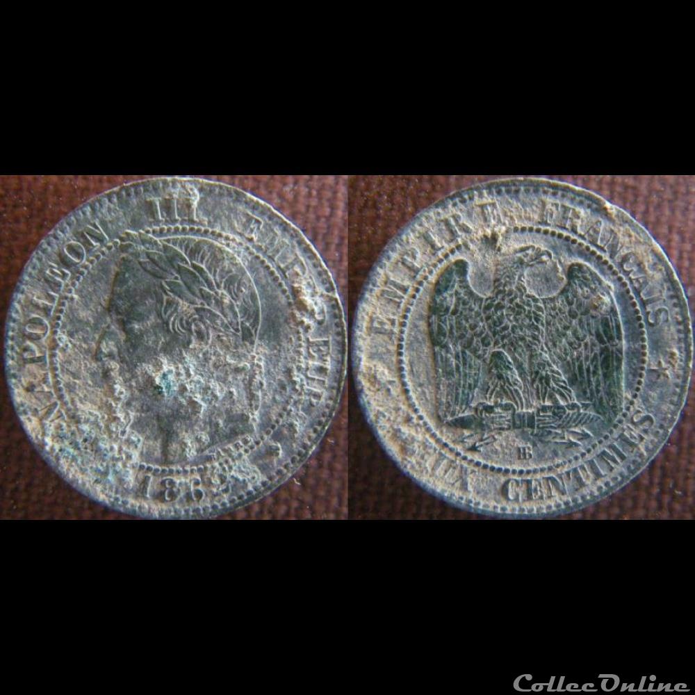 2 Centimes 1862 BB monnaie france moderne 2 centimes 1862 bb
