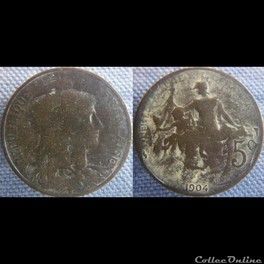5 Centimes 1904 monnaie france moderne 5 centimes 1904
