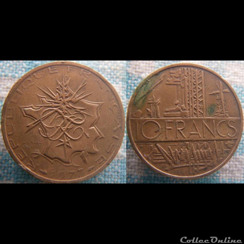 monnaie france moderne 10 francs 1977 tranche a