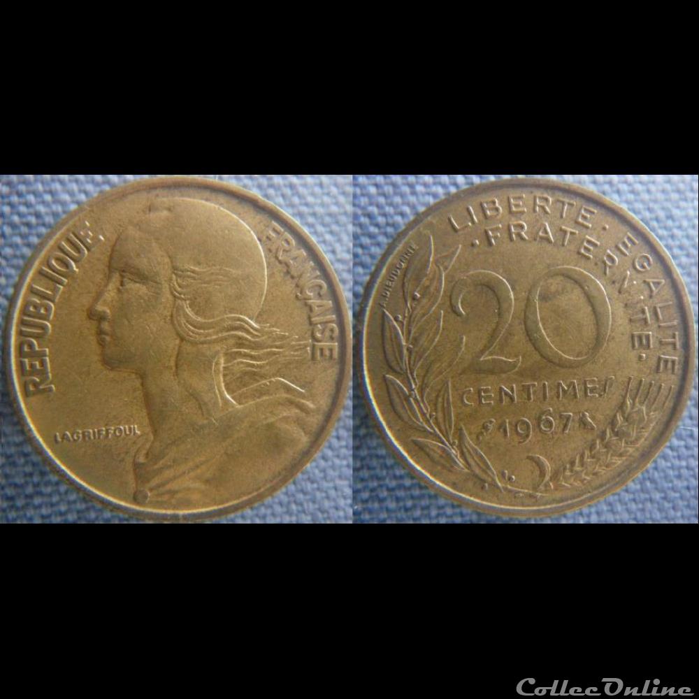 monnaie france moderne 20 centimes 1967
