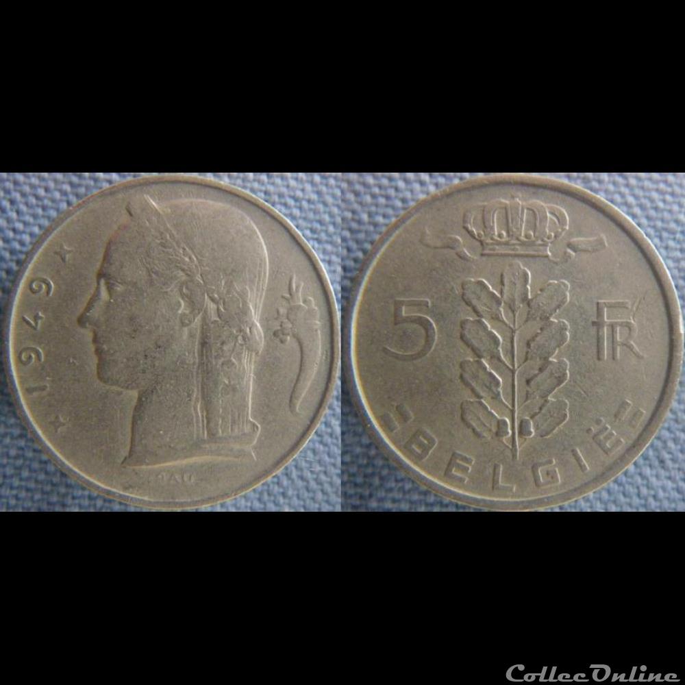 5 francs 1949 belgique