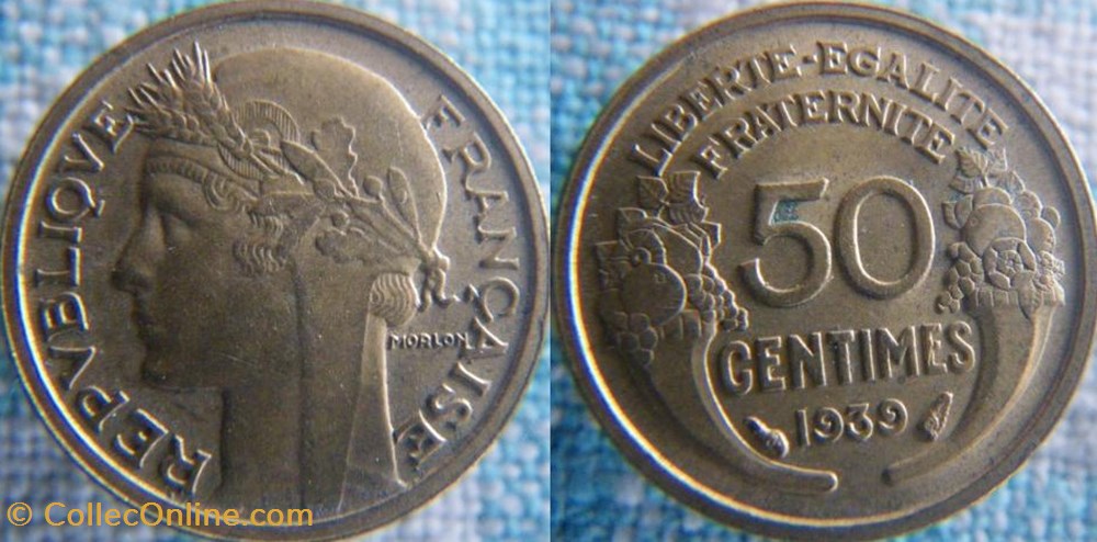 50 centimes 1939 monnaie france a moderne 50 centimes 1939