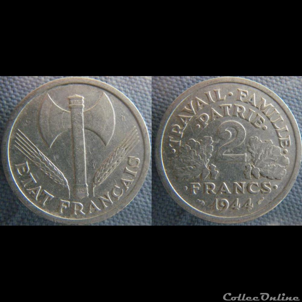 2 Francs 1944 C monnaie france moderne 2 francs 1944 c