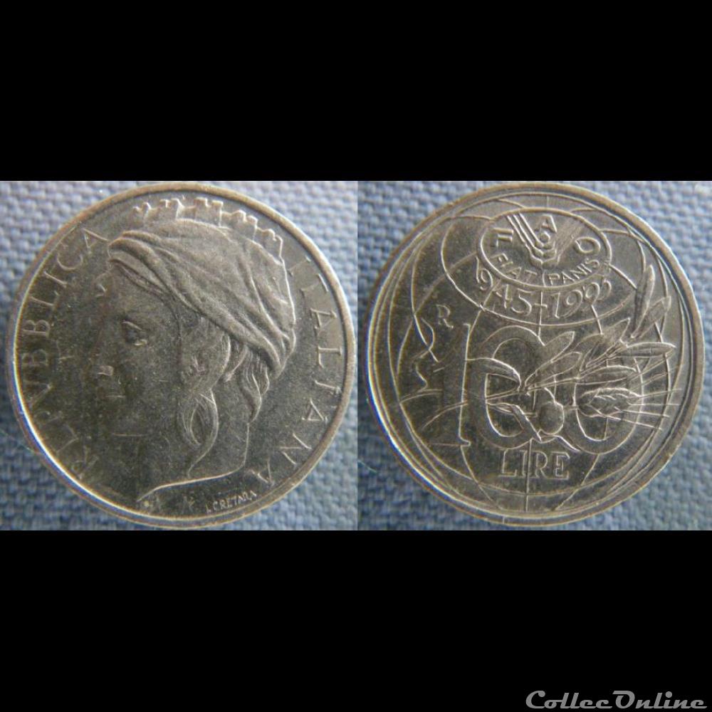100 lire 1995 FAO monnaie monde italie 100 lire 1995 fao