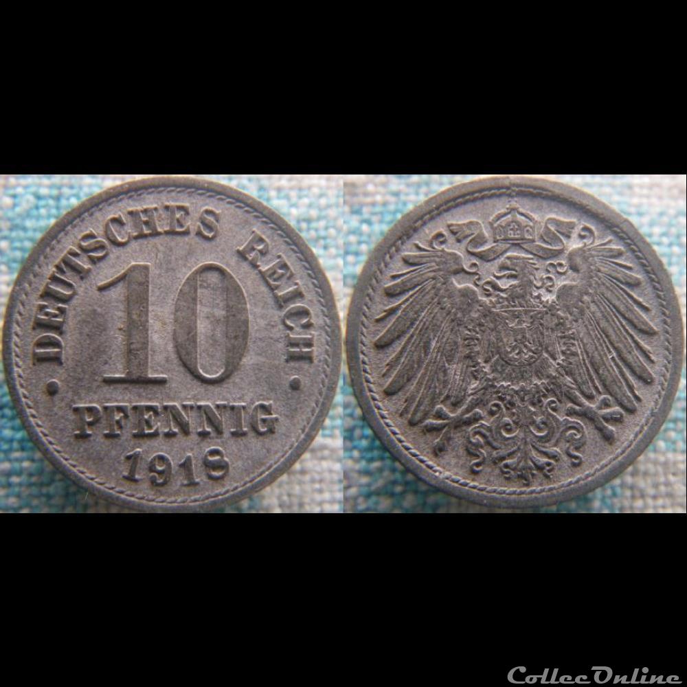 10 pfennig 1918 monnaie monde allemagne 10 pfennig 1918