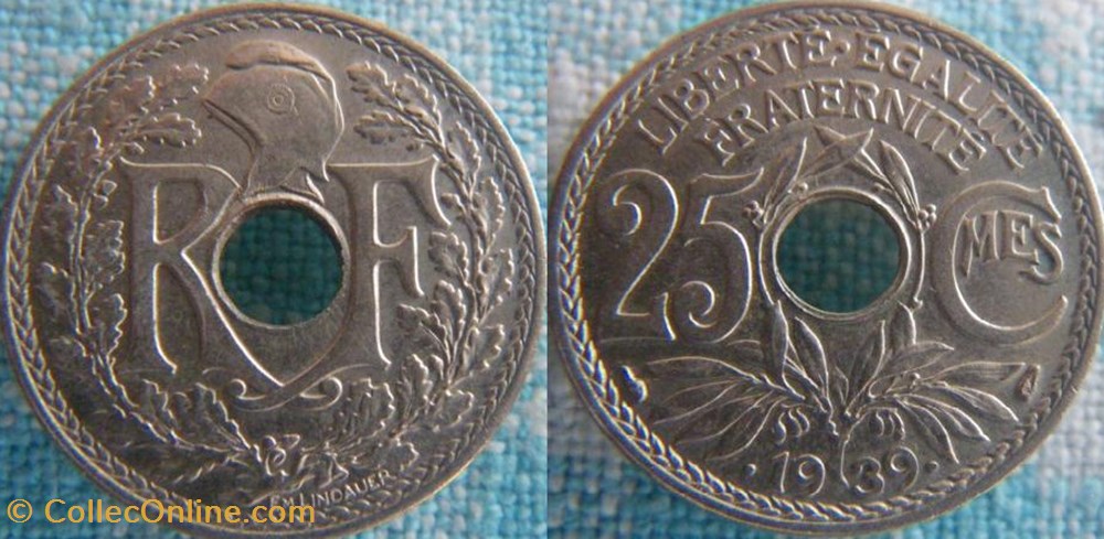 25 Centimes 1939 monnaie france a moderne 25 centimes 1939