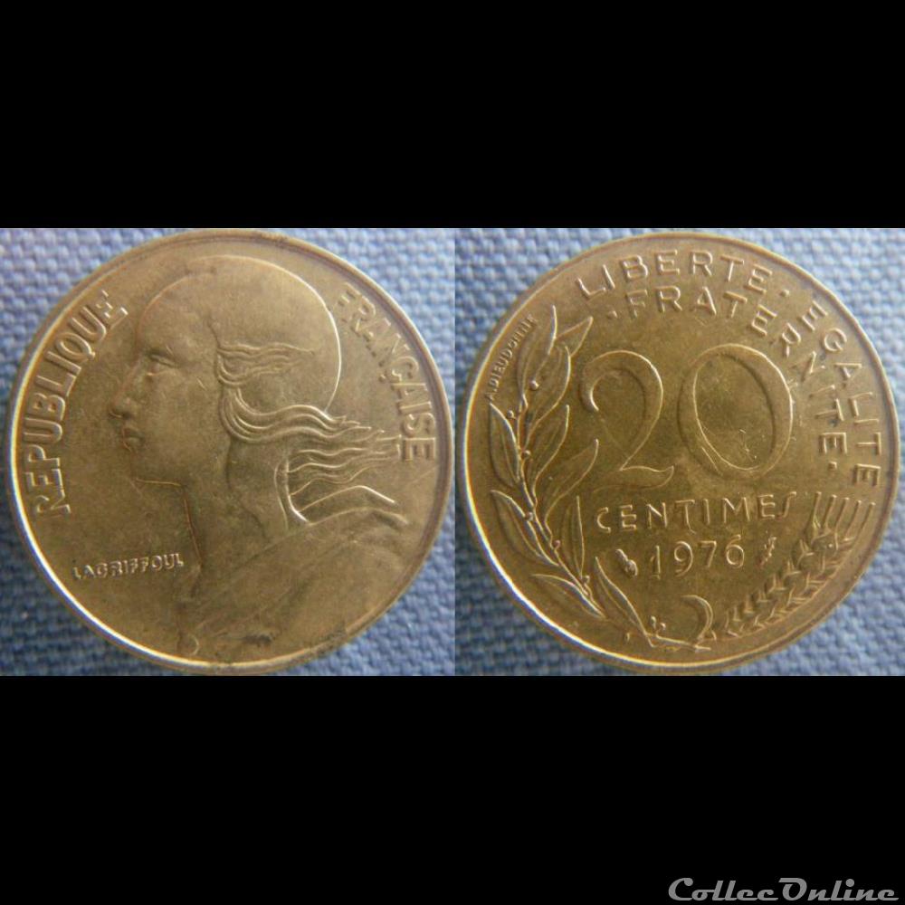 monnaie france moderne 20 centimes 1976
