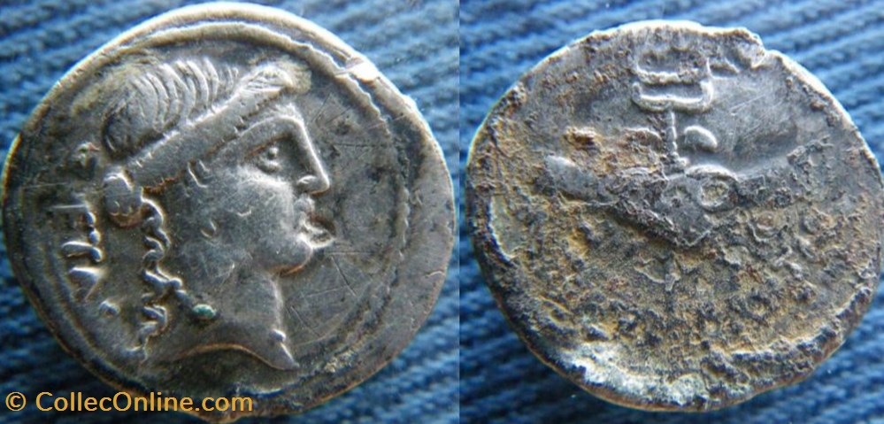 monnaies antiquite av jc a ap romaines republicaines imperiales republique 48 denier fourre