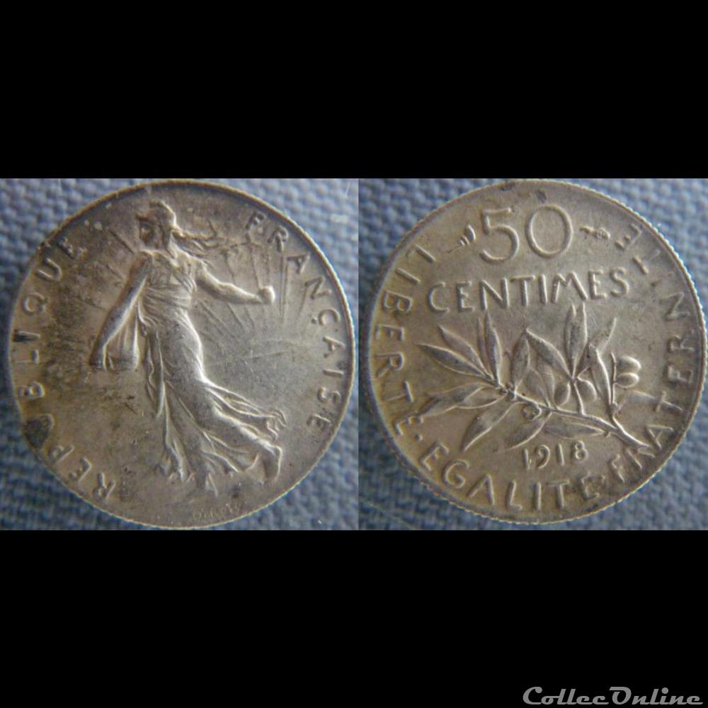 50 centimes 1918 monnaie france moderne 50 centimes 1918