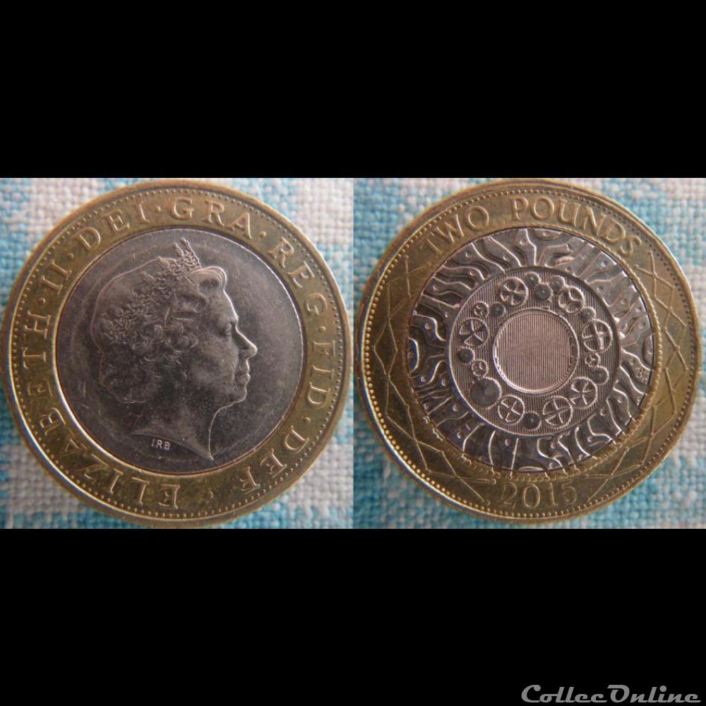 monnaie monde royaume uni 2 livres 2015