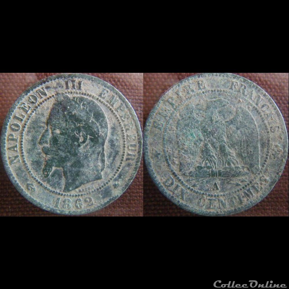 10 Centimes 1862 A monnaie france moderne 10 centimes 1862 a