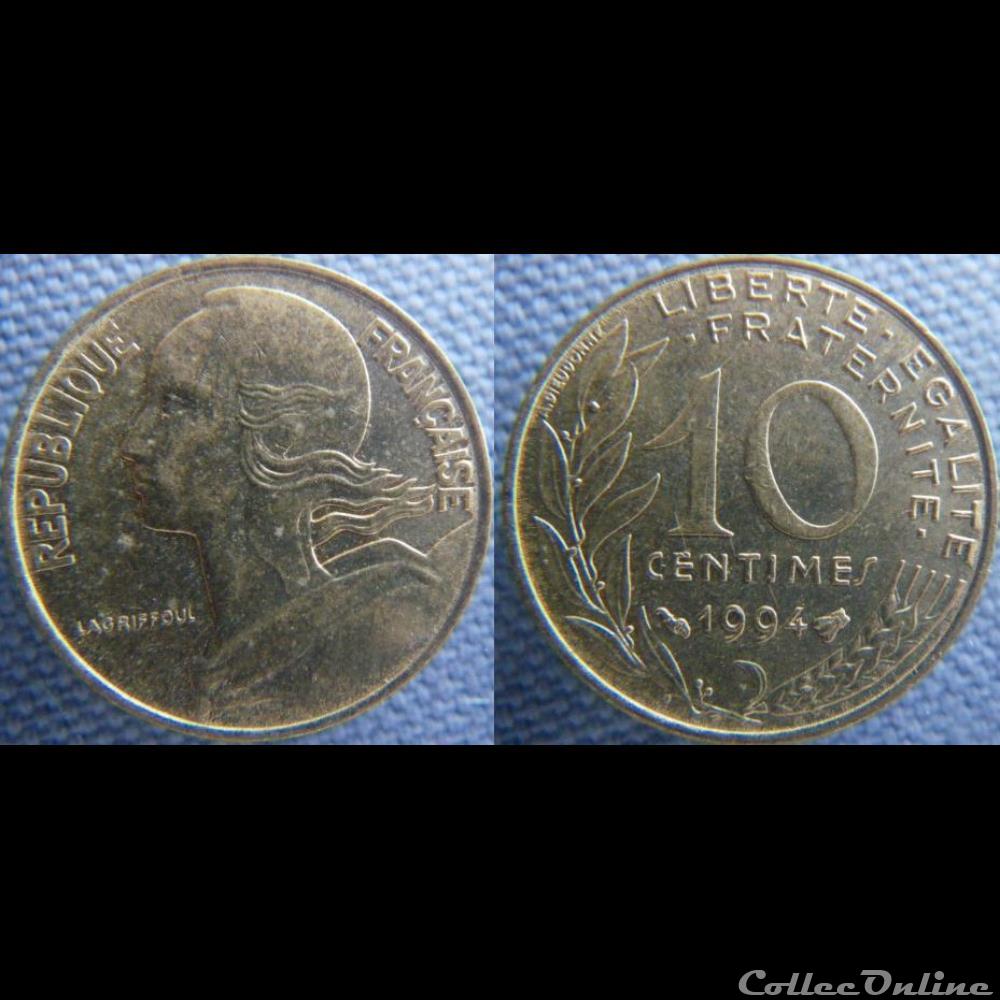 monnaie france moderne 10 centimes 1994 abeille