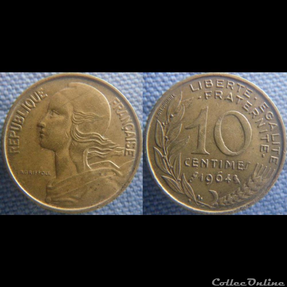 10 Centimes 1964 monnaie france moderne 10 centimes 1964