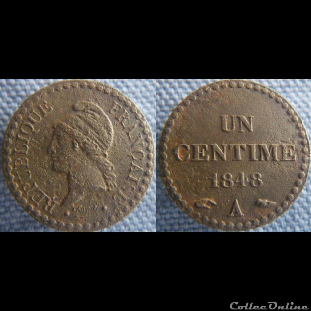 1 Centime 1848 A monnaie france moderne 1 centime 1848 a