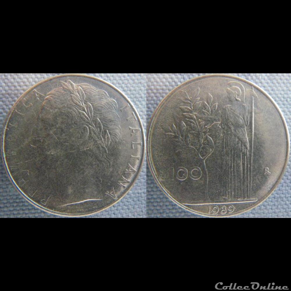 100 Lire 1989 monnaie monde italie 100 lire 1989