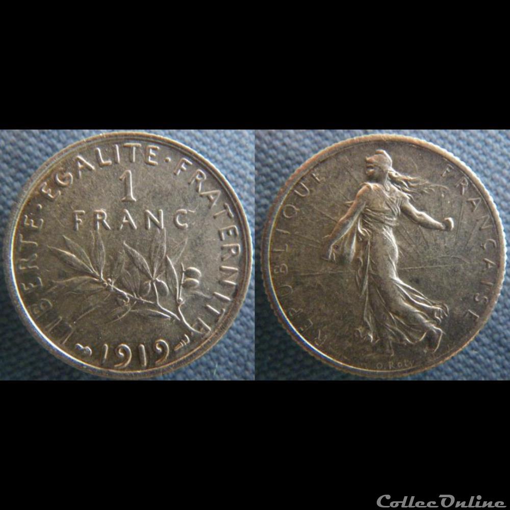 1 Franc 1919 monnaie france moderne 1 franc 1919