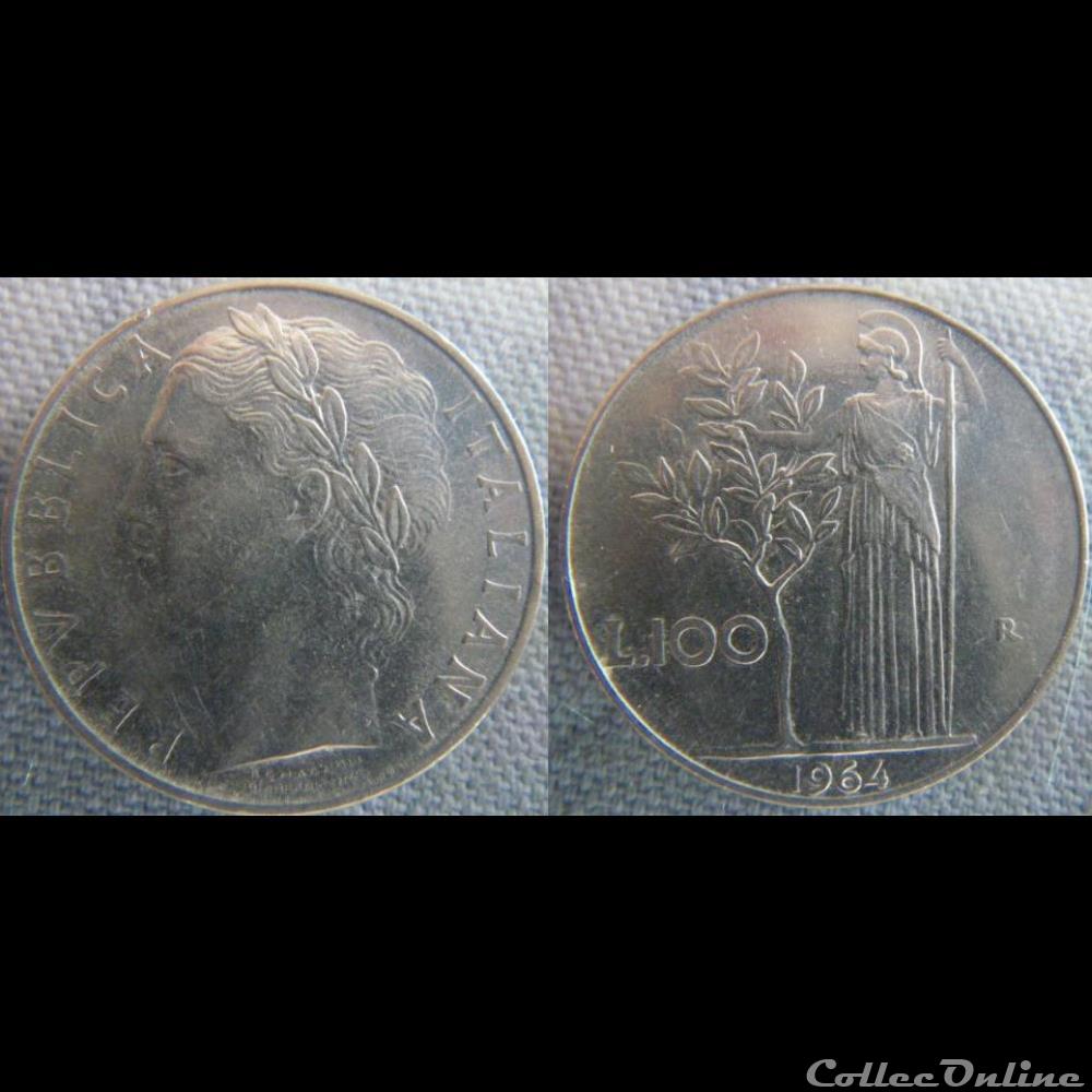 100 Lire 1964 monnaie monde italie 100 lire 1964