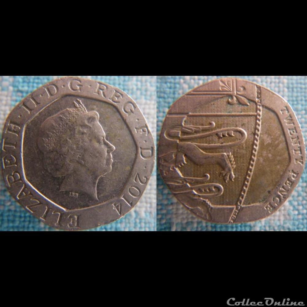 20 Pence 2014 monnaie monde royaume uni 20 pence 2014