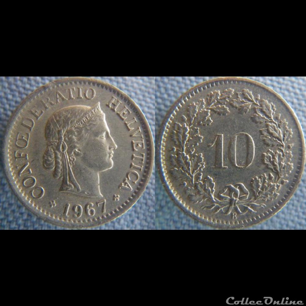 10 Rappen 1967 B monnaie monde suisse 10 rappen 1967 b